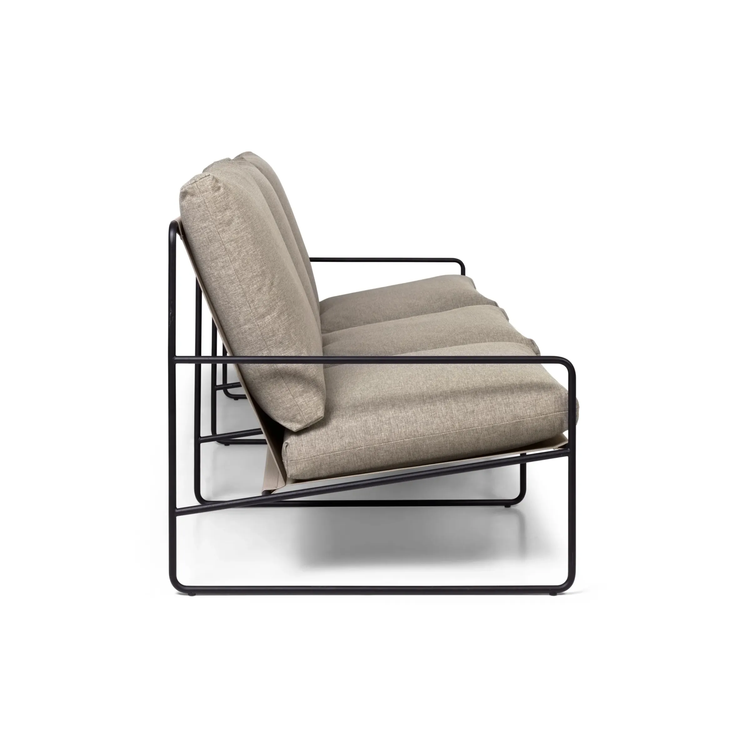 Canape De Jardin 3 Places Desert Dolce Tissu Beige L 233 Cm - Ferm Living