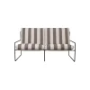 Canape De Jardin 2 Places Desert Stripe Tissu Marron L 156 Cm - Ferm Living