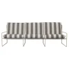 Canape De Jardin 3 Places Desert Stripe Tissu Marron L 233 Cm - Ferm Living