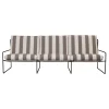 Canape De Jardin 3 Places Desert Stripe Tissu Marron L 233 Cm - Ferm Living