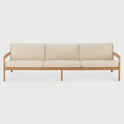 Canape De Jardin 4 Places Jack Outdoor Tissu Bois Beige / L 265 Cm - Teck - Ethnicraft