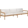 Canape De Jardin 4 Places Jack Outdoor Tissu Bois Blanc / L 265 Cm - Teck - Ethnicraft