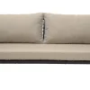 Canape De Jardin 3 Places Mundo Tissu Noir Beige / L 175 Cm - Fils Pvc - Bloomingville
