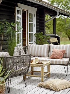 Canape De Jardin 3 Places Mundo Tissu Vert / L 175 Cm - Fils Pvc - Bloomingville