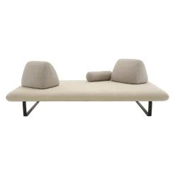 Canape De Jardin 3 Places Murtoli Tissu Beige / L 240 Cm - Cinna