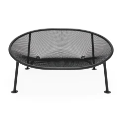 Canape De Jardin 2 Places Netorious Tissu Noir / Assise Lounge - Filet Souple / 189 X 154 Cm - Fatboy