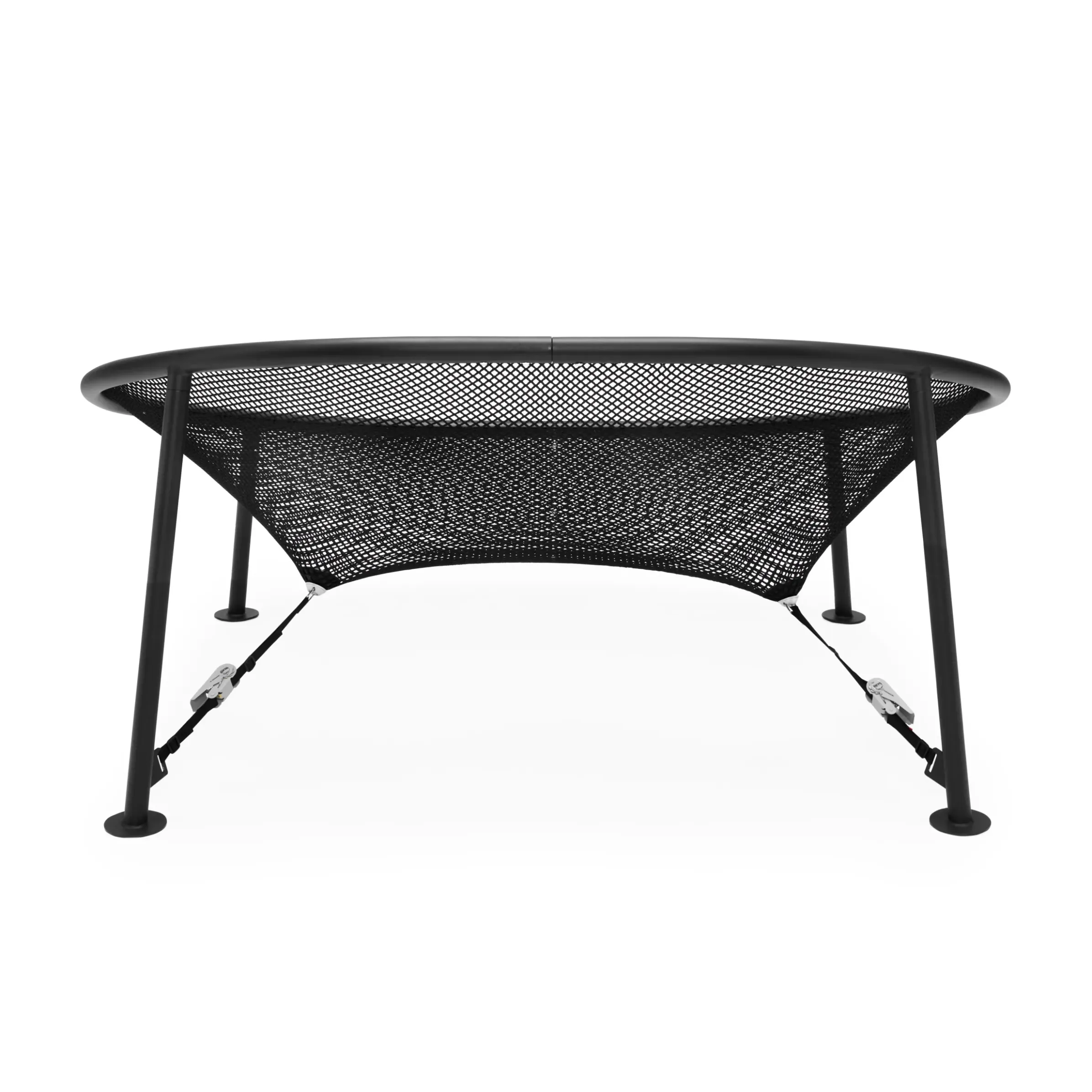 Canape De Jardin 2 Places Netorious Tissu Noir / Assise Lounge - Filet Souple / 189 X 154 Cm - Fatboy