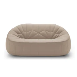 Canape De Jardin 2 Places Ottoman Similicuir Beige / L 165 Cm - Cinna
