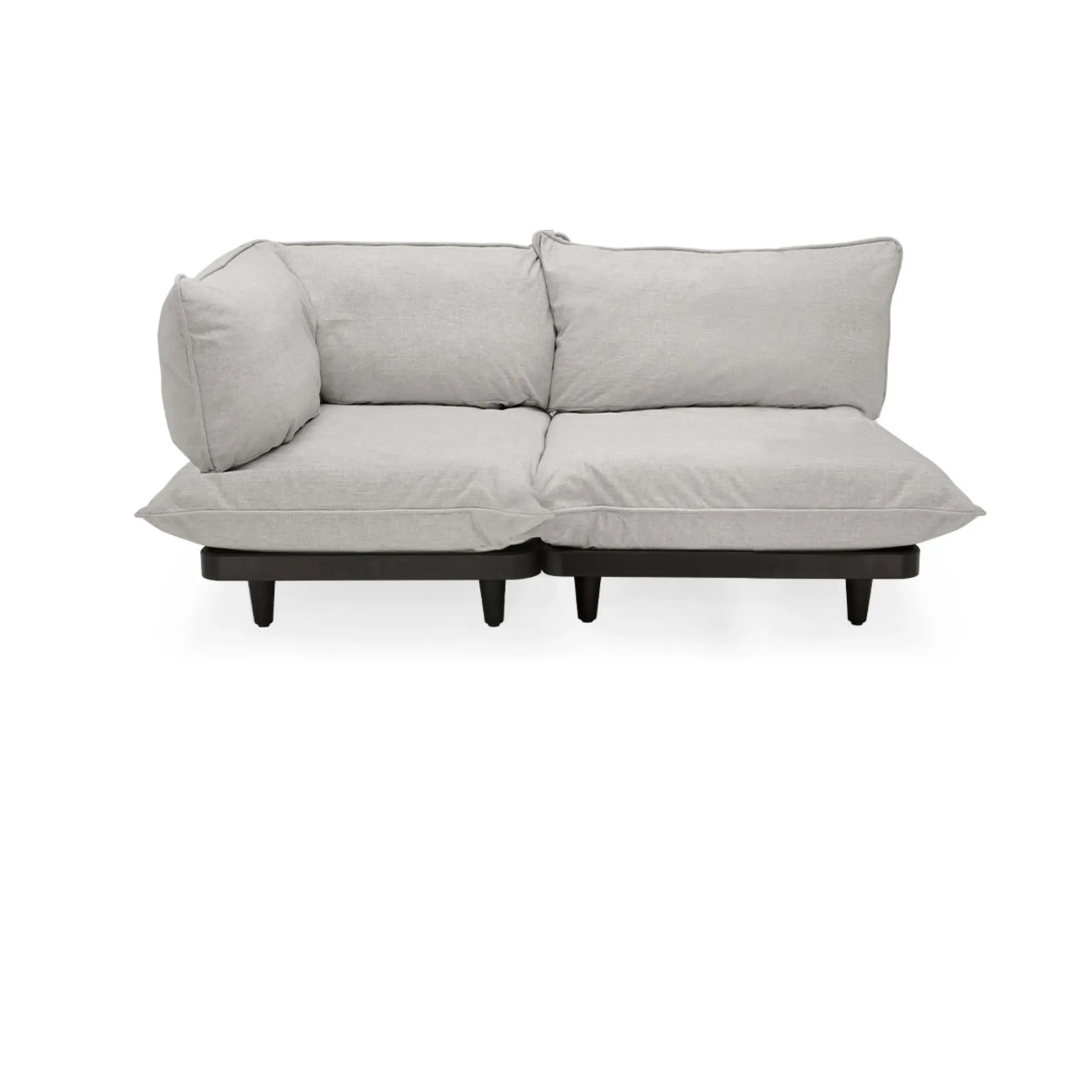 Canape De Jardin 2 Places Paletti Set Tissu Beige / Accoudoir Gauche - L 180 Cm - Fatboy