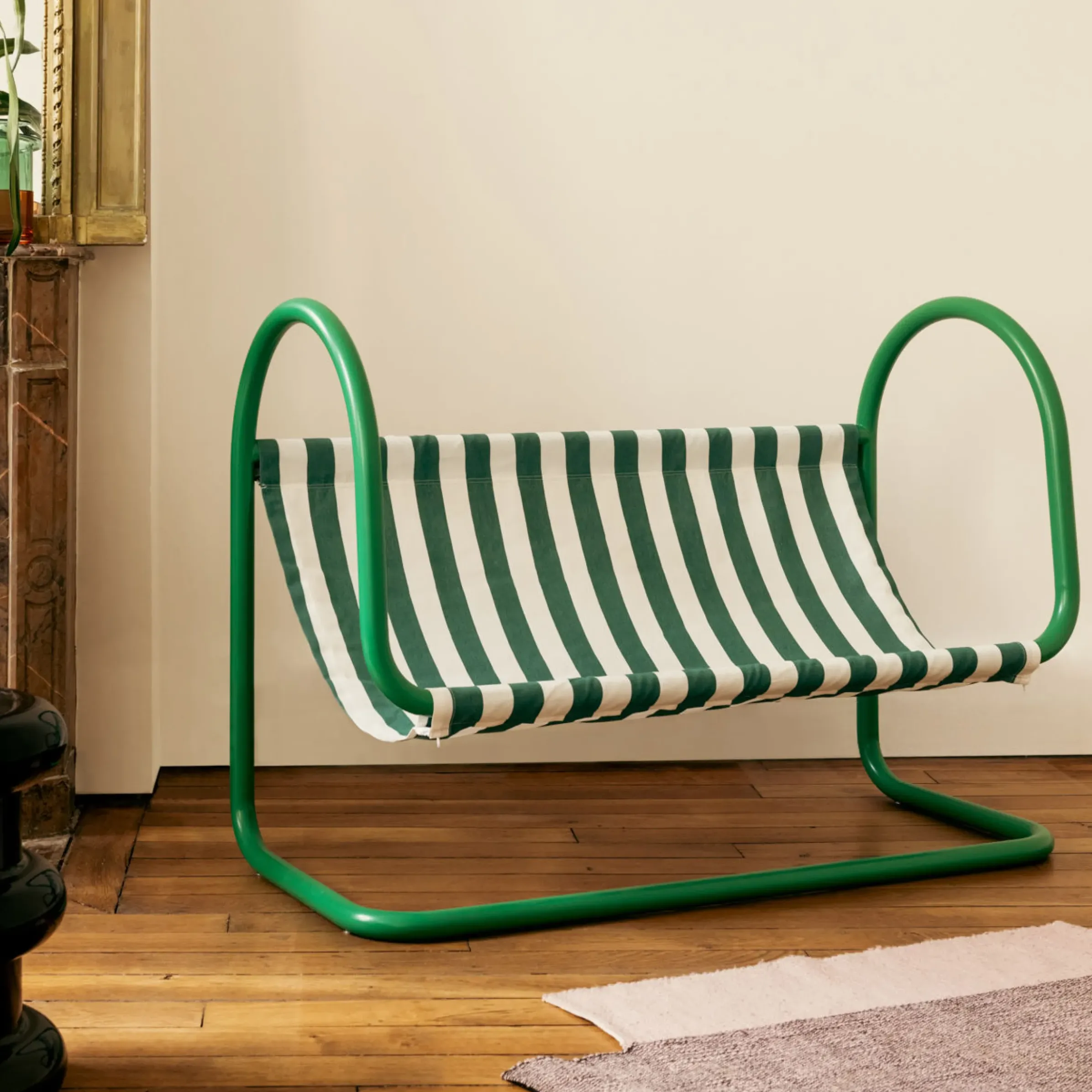 Canape De Jardin 2 Places Petit Double Metal Vert / L 130 Cm - Exclusivite Made In Design - Axel Chay