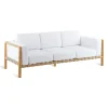 Canape De Jardin 3 Places Pevero Bois Naturel / L 200 Cm / Teck - Sans Coussin - Unopiu