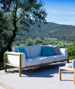 Canape De Jardin 3 Places Pevero Bois Naturel / L 200 Cm / Teck - Sans Coussin - Unopiu