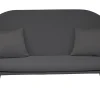 Canape De Jardin 2 Places Vanity Tissu Marron Gris / Rembourre - Teck - Vlaemynck