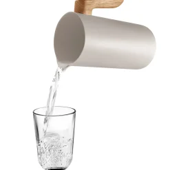 Carafe Nordic Kitchen Metal Beige / 1,4 L - Acier & Bambou - Eva Solo