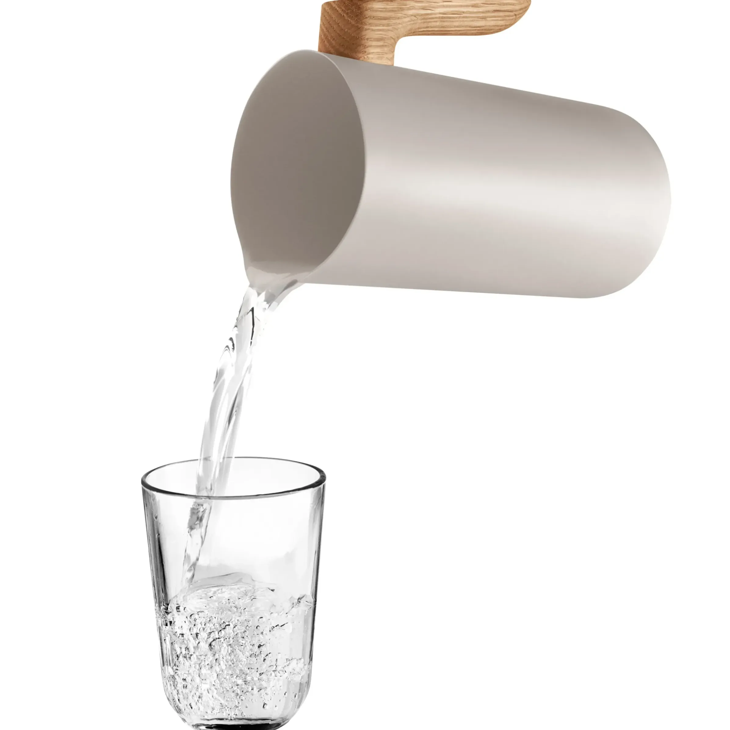 Carafe Nordic Kitchen Metal Beige / 1,4 L - Acier & Bambou - Eva Solo