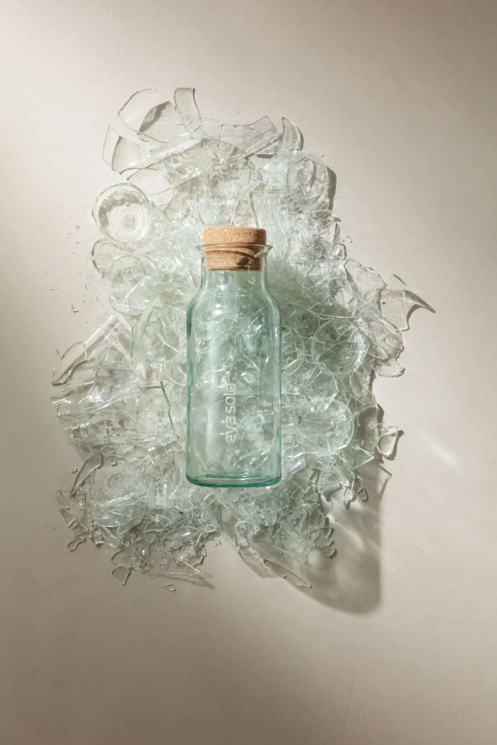 Carafe Recycled Verre Transparent / 1 L - Verre Recycle & Liege - Eva Solo