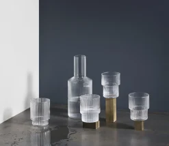 Carafe Ripple Verre/ 1 L - Verre Strie - Ferm Living