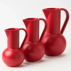 Carafe Strom Medium Ceramique Rouge / H 24 Cm - Ceramique / Fait Main - Raawii
