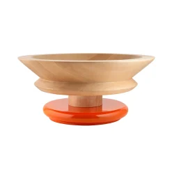Centre De Table / By Ettore Sottsass Orange Bois Naturel / Alessi 100 Values Collection - Alessi