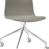 Chaise A Roulettes About A Chair Aac14 Plastique Gris Metal / Pivotante - Hay