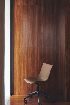 Chaise A Roulettes P/Wood Bois Naturel /  Hauteur Reglable - Kartell