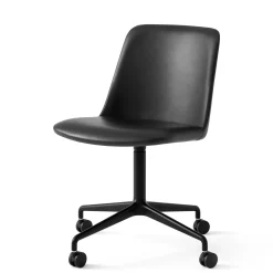 Chaise A Roulettes Rely Hw23 Cuir / Rembourree - &Tradition