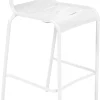 Chaise De Bar Luxembourg Metal Blanc / H 80 Cm - Aluminium - Fermob