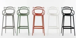 Chaise De Bar Masters Plastique Vert / H 75 Cm - Kartell
