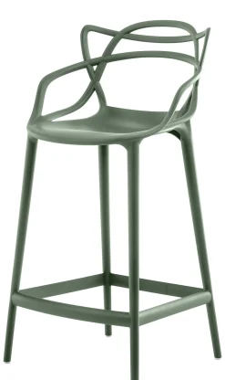 Chaise De Bar Masters Plastique Vert / H 65 Cm - Kartell