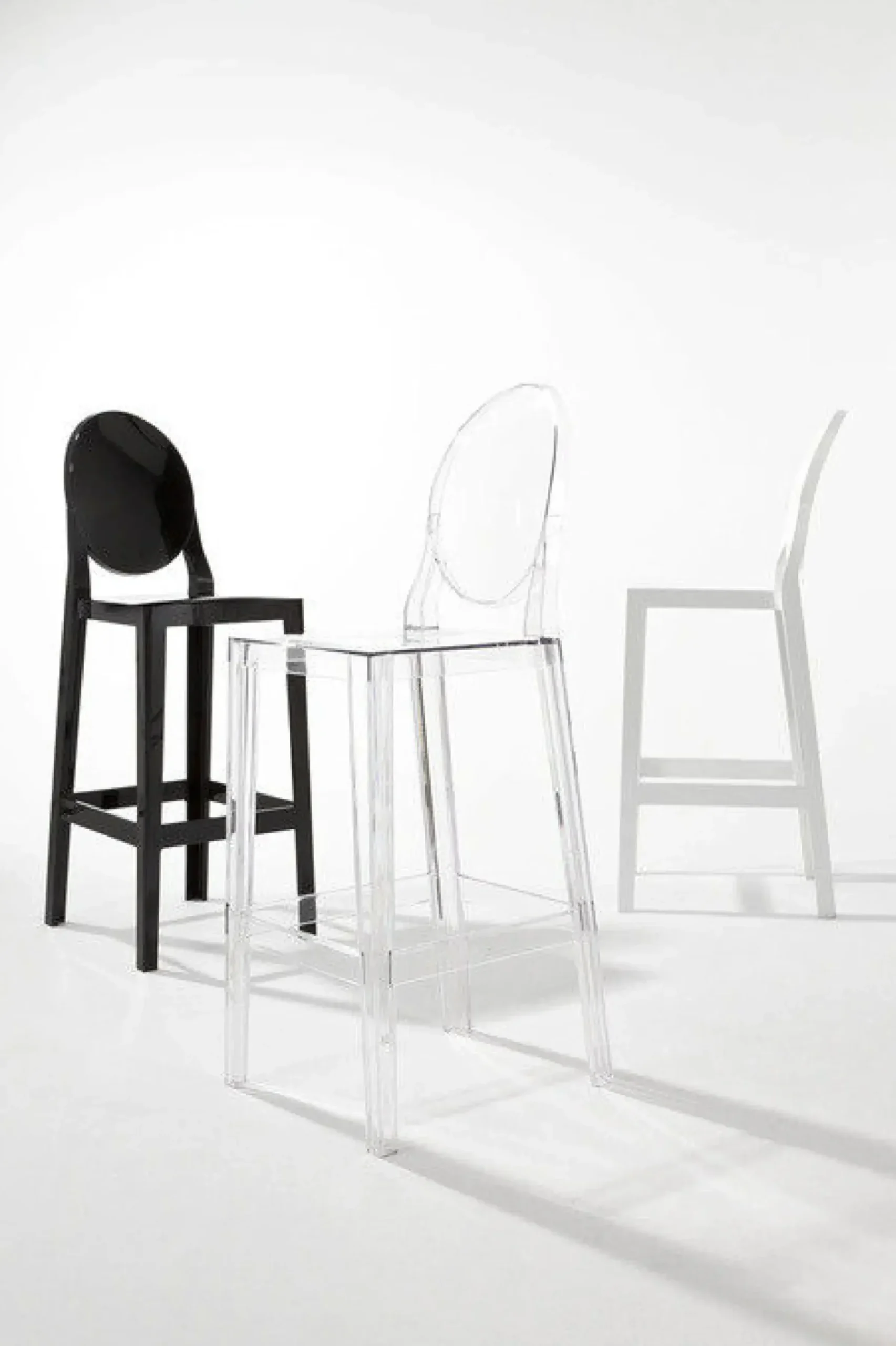 Chaise De Bar One More Please Plastique Transparent / H 75Cm - Kartell