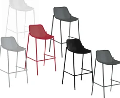 Chaise De Bar Round Metal/ H 78 Cm - Emu