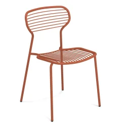 Chaise Empilable Apero Metal Rouge - Emu