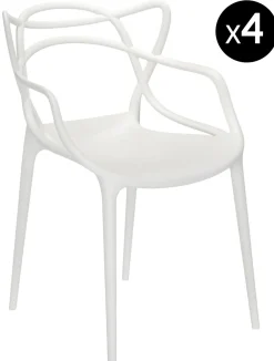 Chaise Empilable Masters Plastique/ Lot De 4 - Kartell
