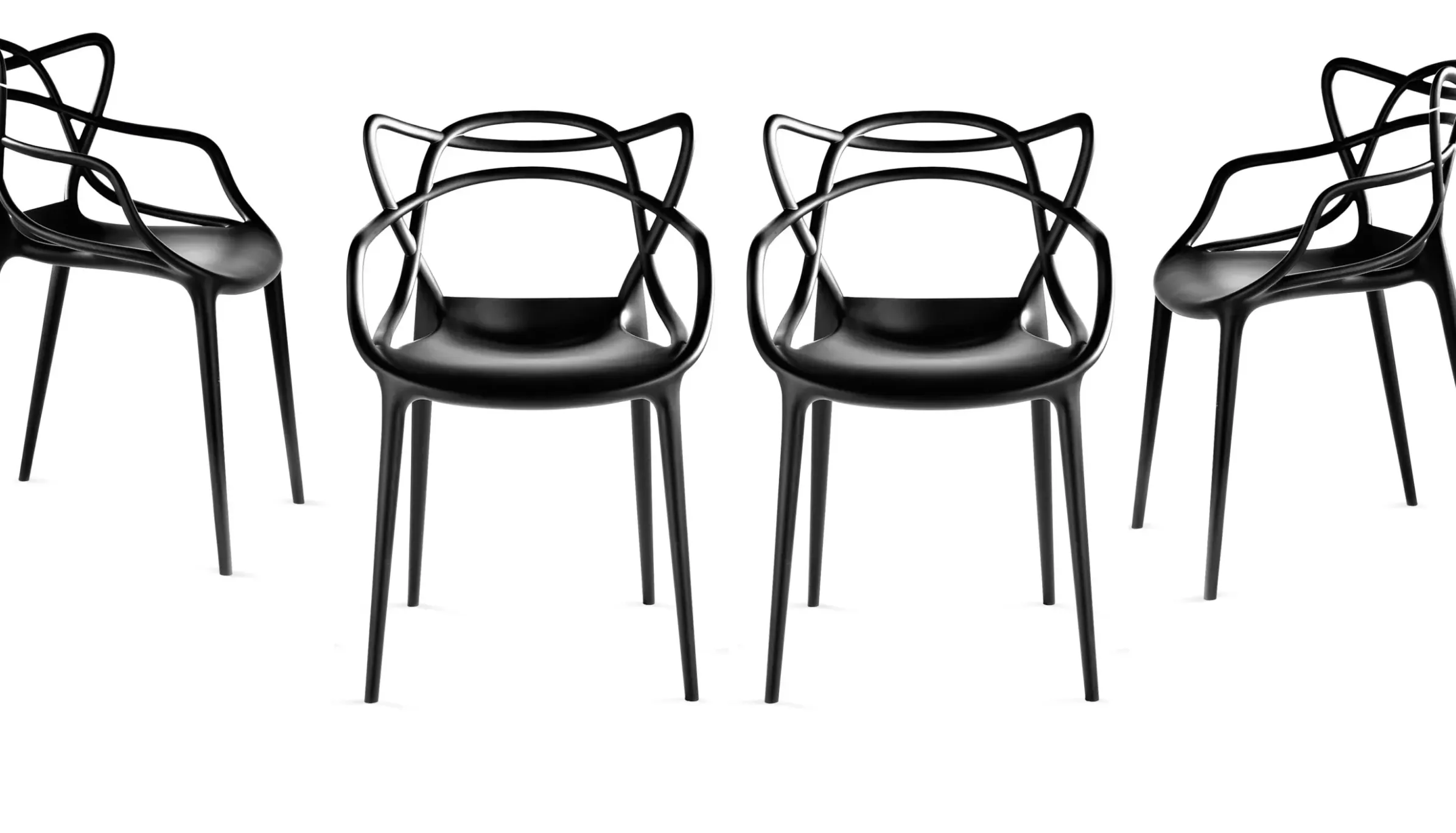 Chaise Empilable Masters Plastique/ Lot De 4 - Kartell