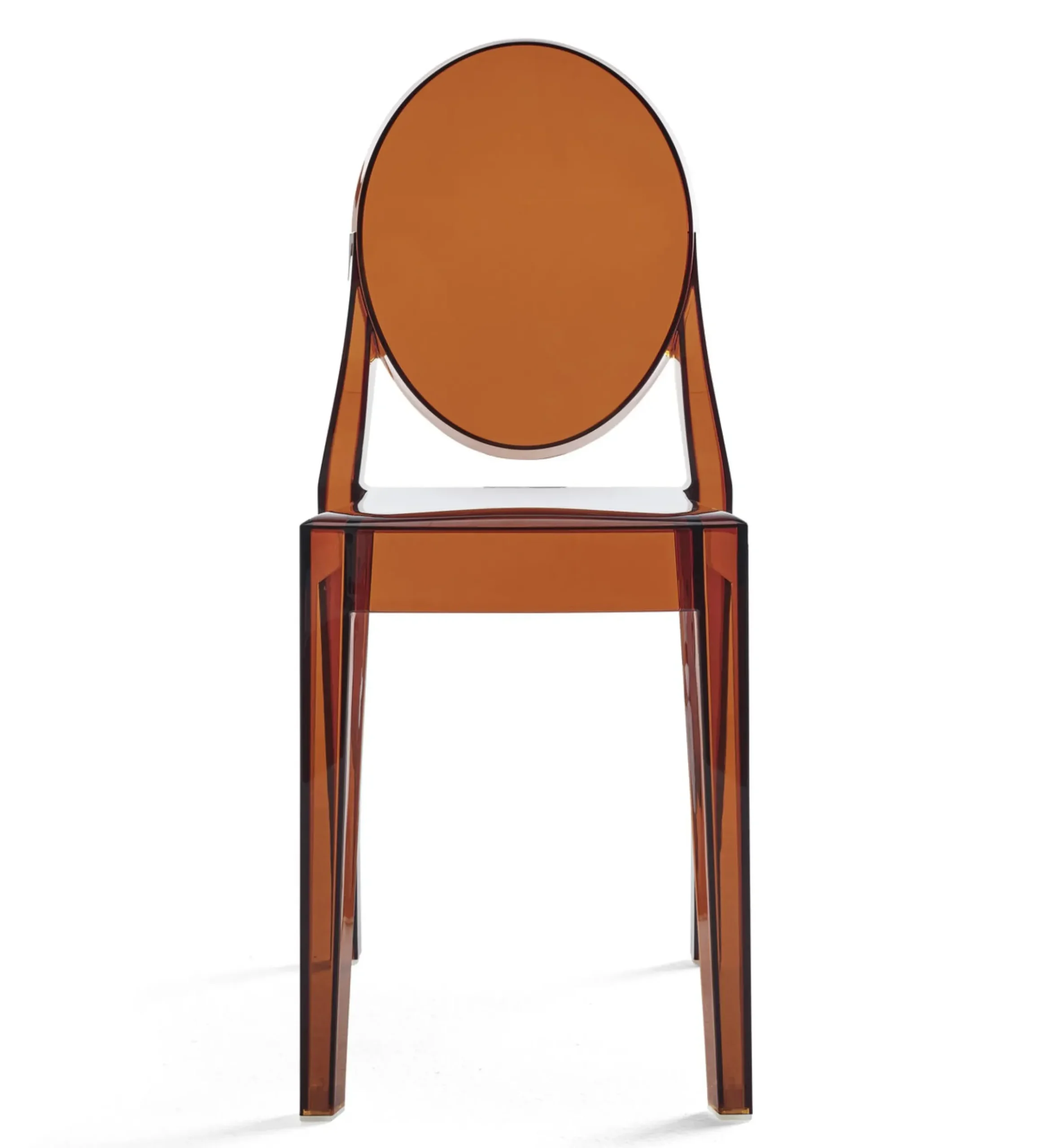 Chaise Empilable Victoria Ghost Plastique Orange Marron / Polycarbonate 2.0 - Kartell