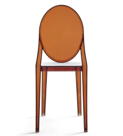 Chaise Empilable Victoria Ghost Plastique Orange Marron / Polycarbonate 2.0 - Kartell