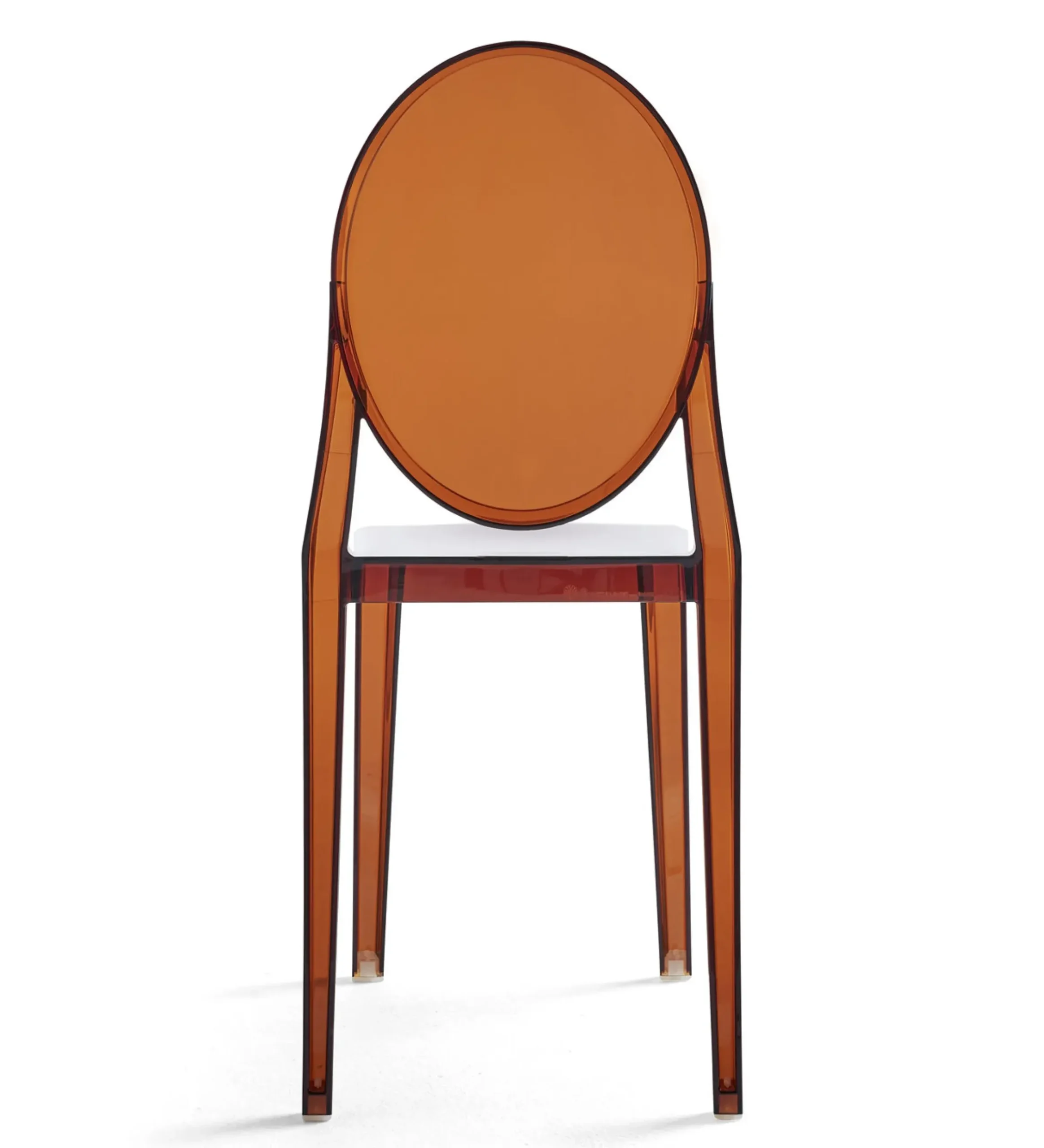 Chaise Empilable Victoria Ghost Plastique Orange Marron / Polycarbonate 2.0 - Kartell