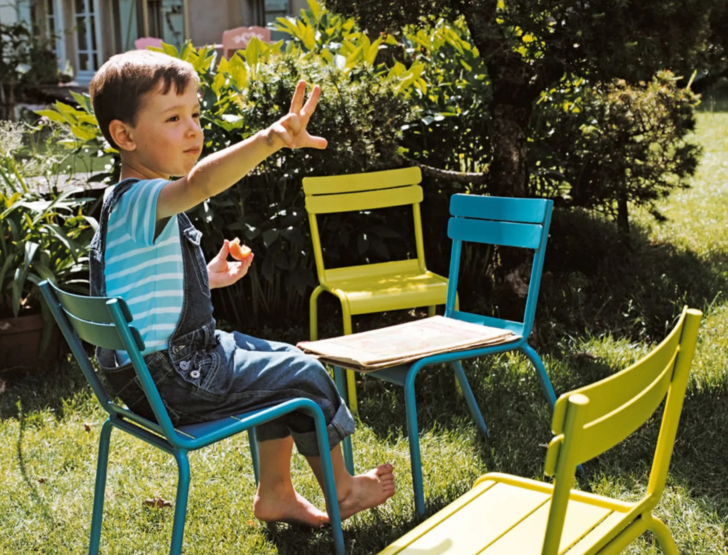 Chaise Enfant Luxembourg Kid Metal Vert / Empilable - Fermob