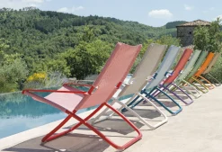 Chaise Longue Pliable Inclinable Snooze Metalmetal & Tissu/ 2 Positions - Emu
