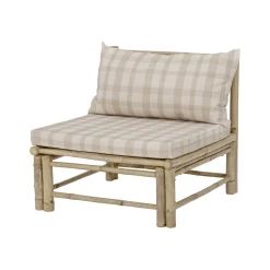 Chauffeuse Korfu Tissu Beige Bois Naturel / Module Central - Bambou - Bloomingville