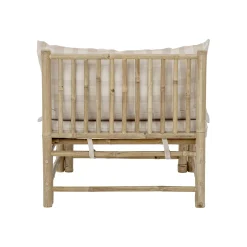 Chauffeuse Korfu Tissu Beige Bois Naturel / Module Central - Bambou - Bloomingville