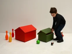 Coffre Maison Bois/ Large - L 45 Cm - Compagnie