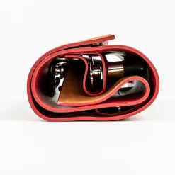 Coffret Sommelier Oeno Collection Nomad Metal Cuir Rouge Marron / 6 Accessoires Dans Etui Cuir - L'Atelier Du Vin