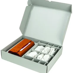 Coffret Sommelier Oeno Collection Nomad Metal Cuir Rouge Marron / 6 Accessoires Dans Etui Cuir - L'Atelier Du Vin