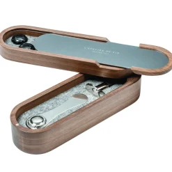 Coffret Sparkling Set Bois Naturel / 2 Outils Pour Le Service Du Champagne - L'Atelier Du Vin
