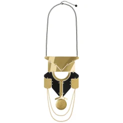 Collier Venusia - Lorica Noir Or Metal / Edition Limitee Numerotee - Alessi