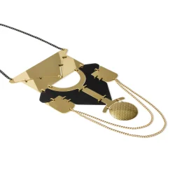 Collier Venusia - Lorica Noir Or Metal / Edition Limitee Numerotee - Alessi
