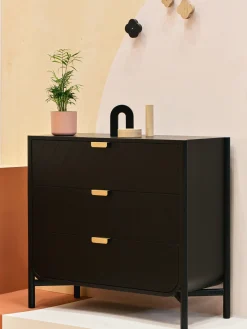 Commode Marius Bois Noir / L 100 X  H 90 Cm - Harto