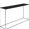 Console Basse Slim Irony Metal Noir / 124 X 31 X H 64 Cm - Zeus