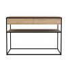 Console Monolit Noir Bois Naturel / L 122 Cm / 2 Tiroirs - Ethnicraft